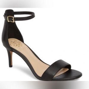 Vince Camuto Black Leather Sebatini Heel